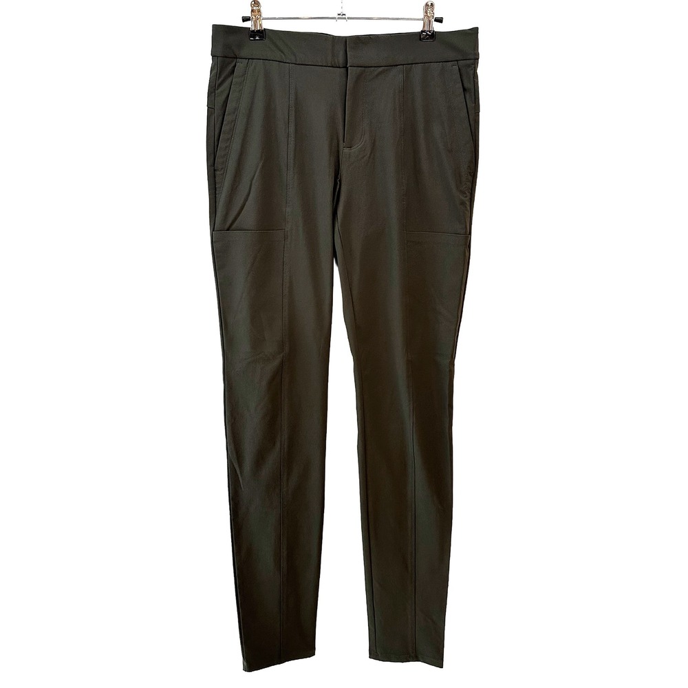ATHLETA‎ Wander Dash Skinny Pant • 6 Tall • olive green • chic athleisure